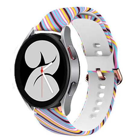 Print Silicone Strap, on a watch, 3/4 front view