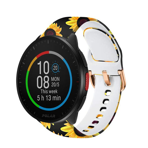 Print Silicone Strap, on a watch, 3/4 front view