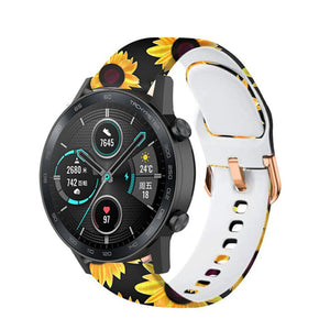 Print Silicone Strap, on a watch, 3/4 front view