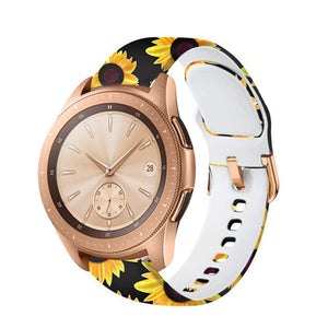 Print Silicone Strap, on a watch, 3/4 front view