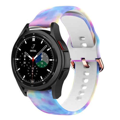 Print Silicone Strap, on a watch, 3/4 front view