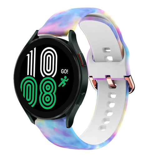 Print Silicone Strap, on a watch, 3/4 front view