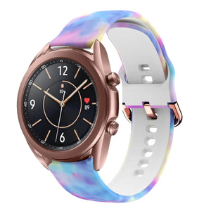 Print Silicone Strap, on a watch, 3/4 front view