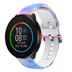 Print Silicone Strap, on a watch, 3/4 front view