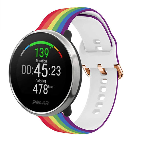 Print Silicone Strap, on a watch, 3/4 front view