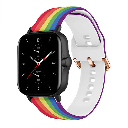 Print Silicone Strap, on a watch, 3/4 front view