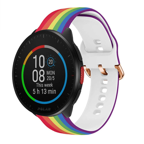 Print Silicone Strap, on a watch, 3/4 front view