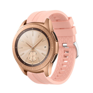 Silicone Strap 'Extreme', pink, on a watch, 3/4 front view