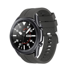 Silicone Strap 'Extreme', dark grey, on a watch, 3/4 front view