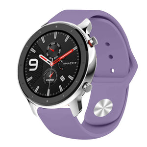 Silicone Sport Strap, on a watch, 3/4 front view