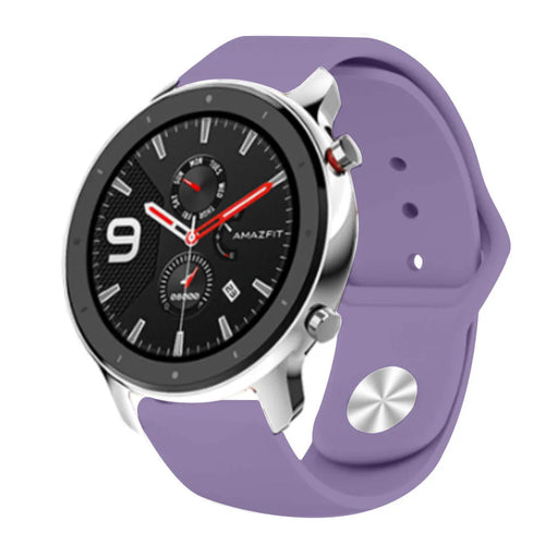 Silicone Sport Strap, on a watch, 3/4 front view