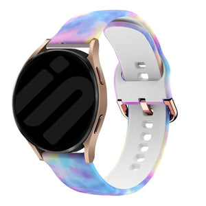 Print Silicone Strap, on a watch, 3/4 front view