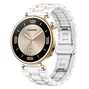 Bracelet ceramica Huawei Watch GT 6 41mm (blanc/or)