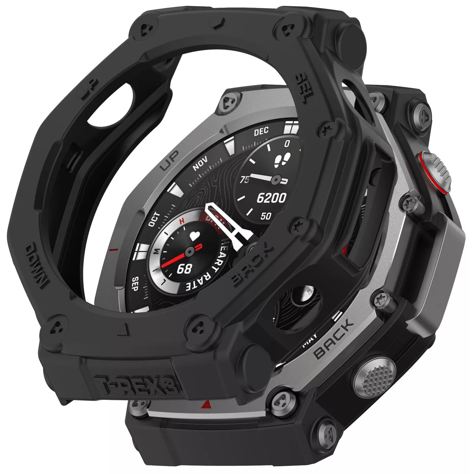 Coque résistant de TPU Amazfit T-Rex 3 (noir)