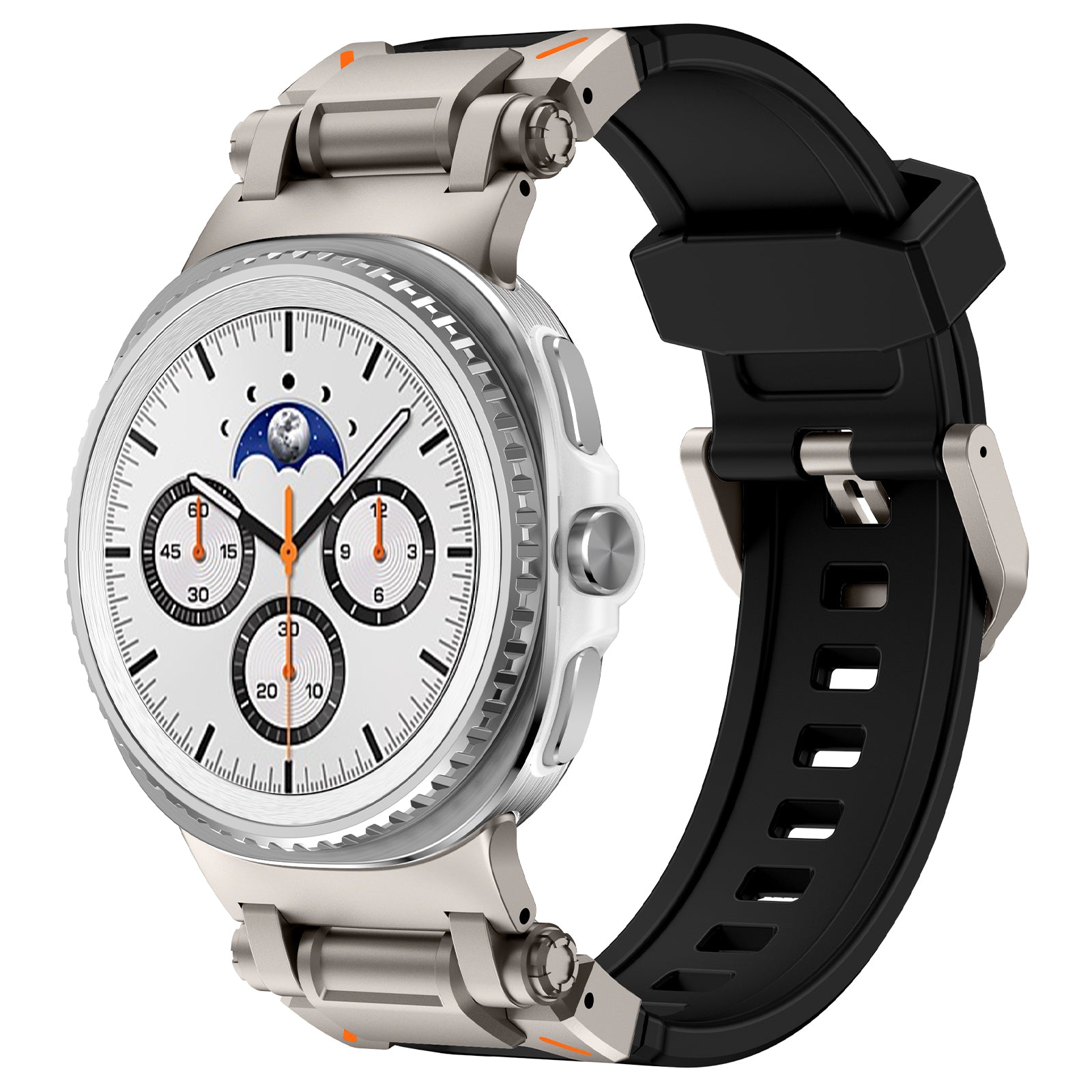 Bracelet silicone 'Explorer' Samsung Galaxy Watch 9 - 40mm (noir avec titane)