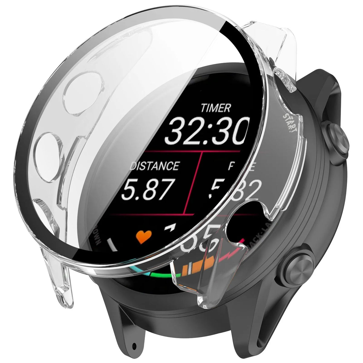 Coque rigide avec verre Garmin Forerunner 570 - 42mm (transparent)