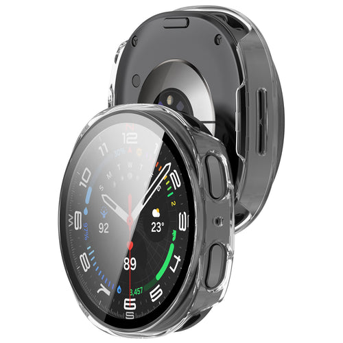 Coque rigide avec verre Samsung Galaxy Watch 8 - 40mm / 9 - 40mm (transparent)