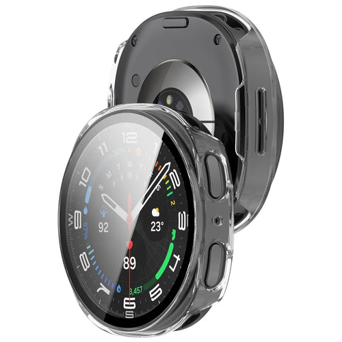 Coque rigide avec verre Samsung Galaxy Watch 8 - 40mm / 9 - 40mm (transparent)