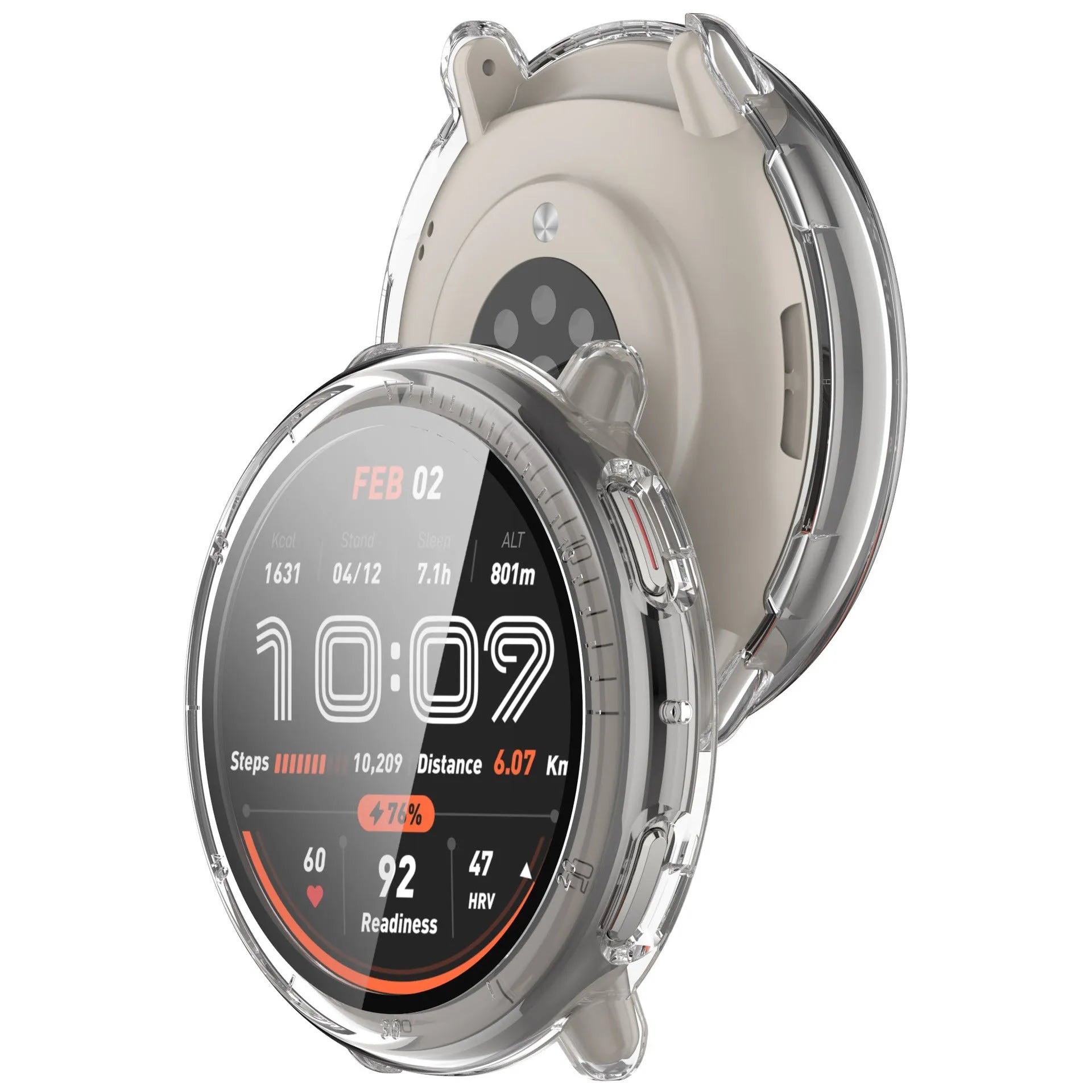 Coque rigide avec verre Amazfit Active 2 (transparente)