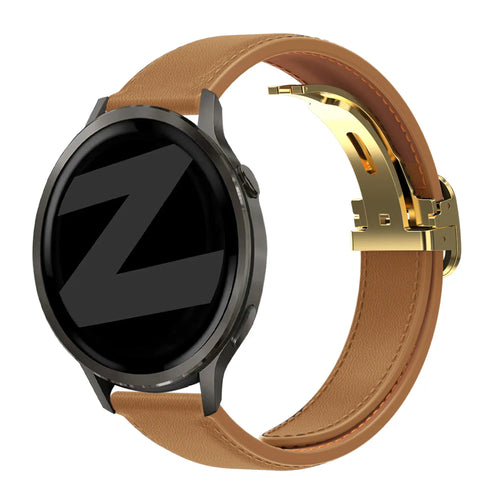 Bandz Amazfit Cheetah 2 Pro Leather Strap 'D-Type' (Milk Tea)