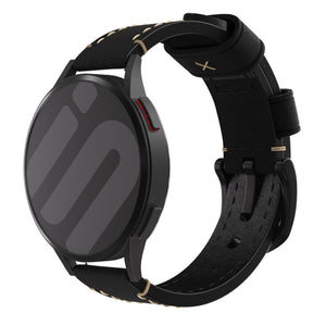 Bracelet cuir genuina Withings ScanWatch Light (noir)