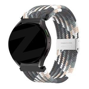 Bandz Bracelet nylon tressé Amazfit Active 2 (noir melange)
