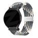 Bandz Bracelet nylon tissé Garmin Vivomove Trend (mandala noir)