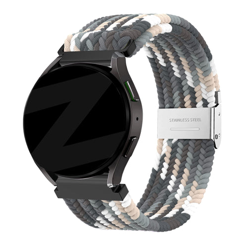 Bandz Bracelet nylon tressé Garmin Vivoactive 3 (mandala noir)