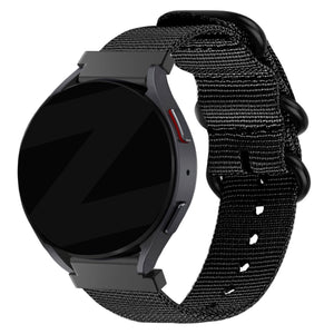 Bandz Realme Watch S (Pro) Buckled Nylon Strap (Black)
