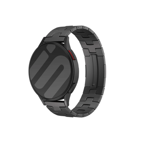 Bracelet titane granulé Amazfit Bip 5 (boucle plate) (graphite)