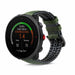 Bracelet silicone/cuir Polar Vantage M (noir/vert)