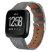 Bracelet cuir Fitbit Versa (gris)