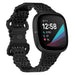 Bracelet silicone avec motif Fitbit Sense (noir)