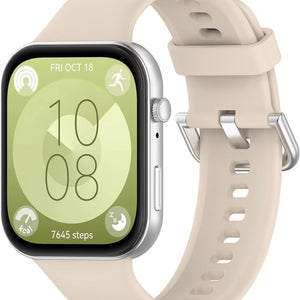 Bracelet silicone Huawei Watch Fit 4 Pro (beige)
