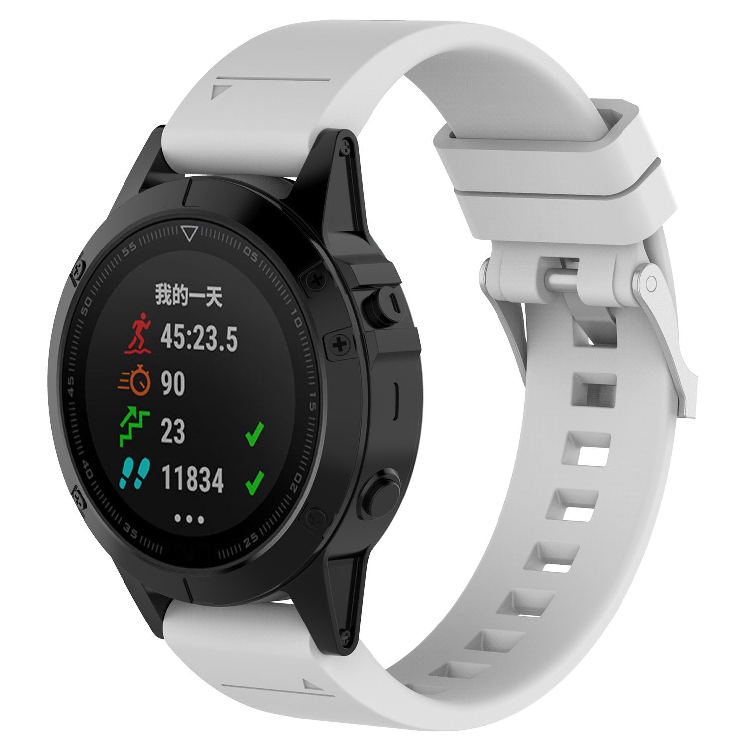 Garmin Fenix 7 Glossy Silicone Strap (White)
