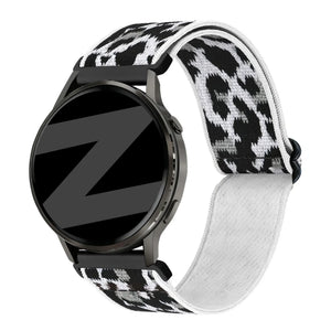 Bandz Amazfit Cheetah 2 Pro Elastic Nylon Strap (White Leopard)