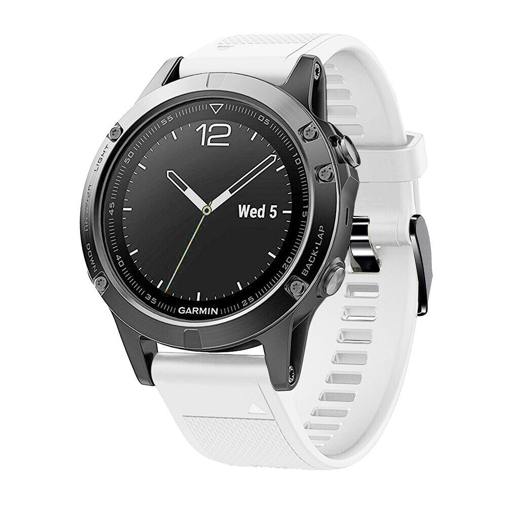 Bracelet silicone Garmin Fenix 8 Pro - 47mm (blanc)