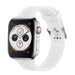 Bracelet silicone à motifs Apple Watch (blanc)