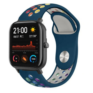 Silicone Sport Strap, on a watch, 3/4 front view