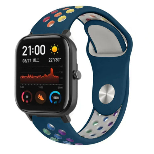 Silicone Sport Strap, on a watch, 3/4 front view