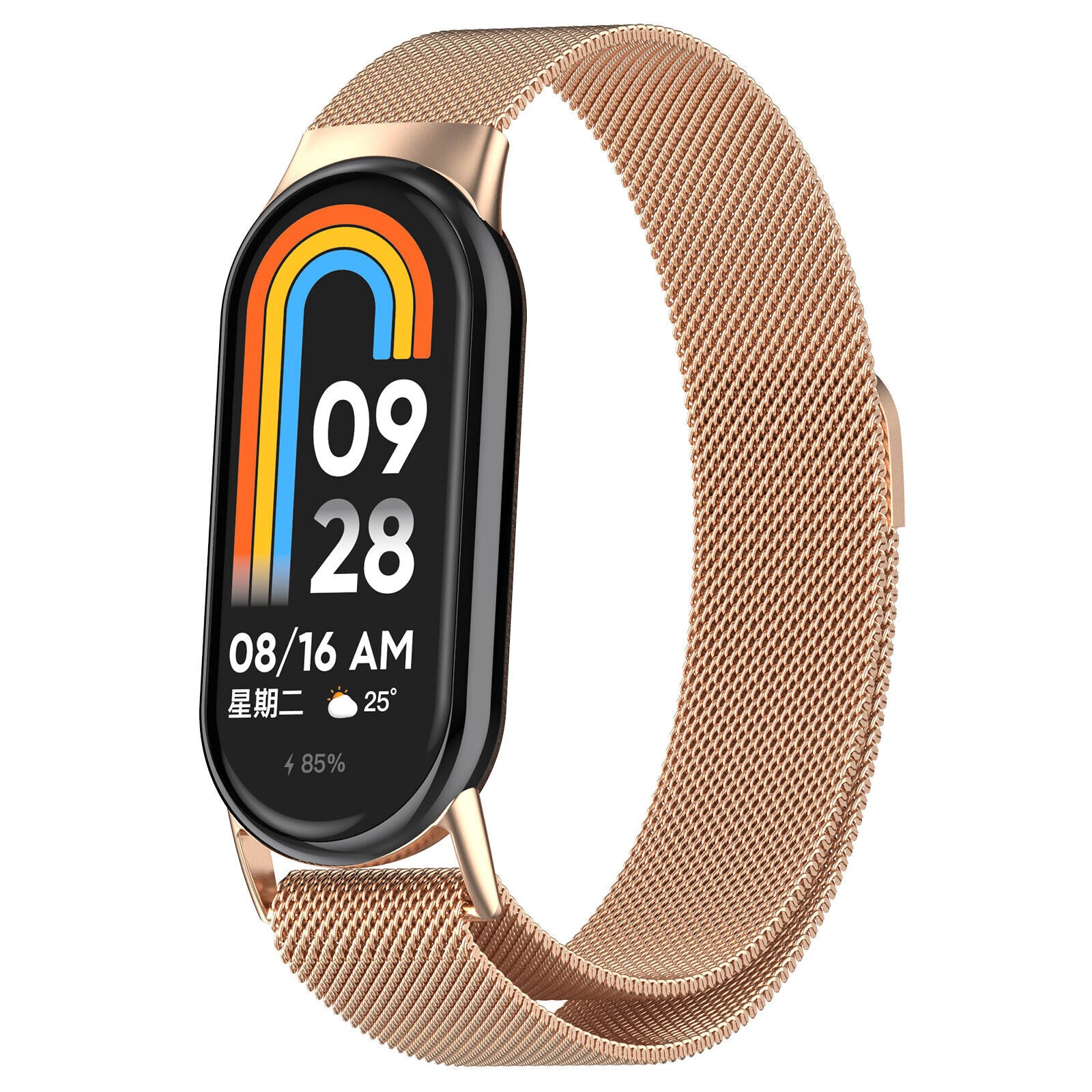 Bracelet milanais Xiaomi Smart Band 10 (rose/or)