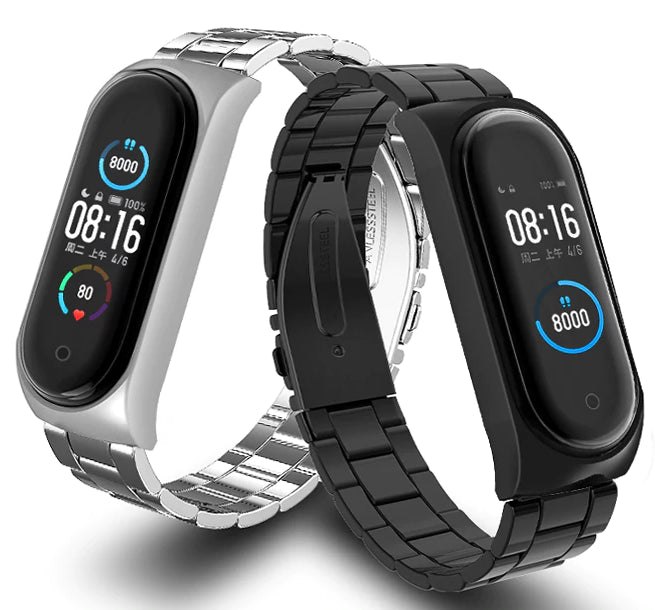 Bracelet acier Xiaomi Mi Band 6 (noir)