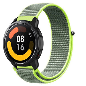 Nylon Strap, fluorescent, on a watch, 3/4 front view