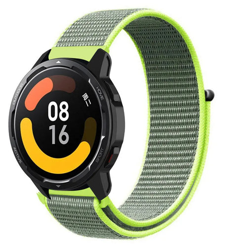 Nylon Strap, fluorescent, on a watch, 3/4 front view