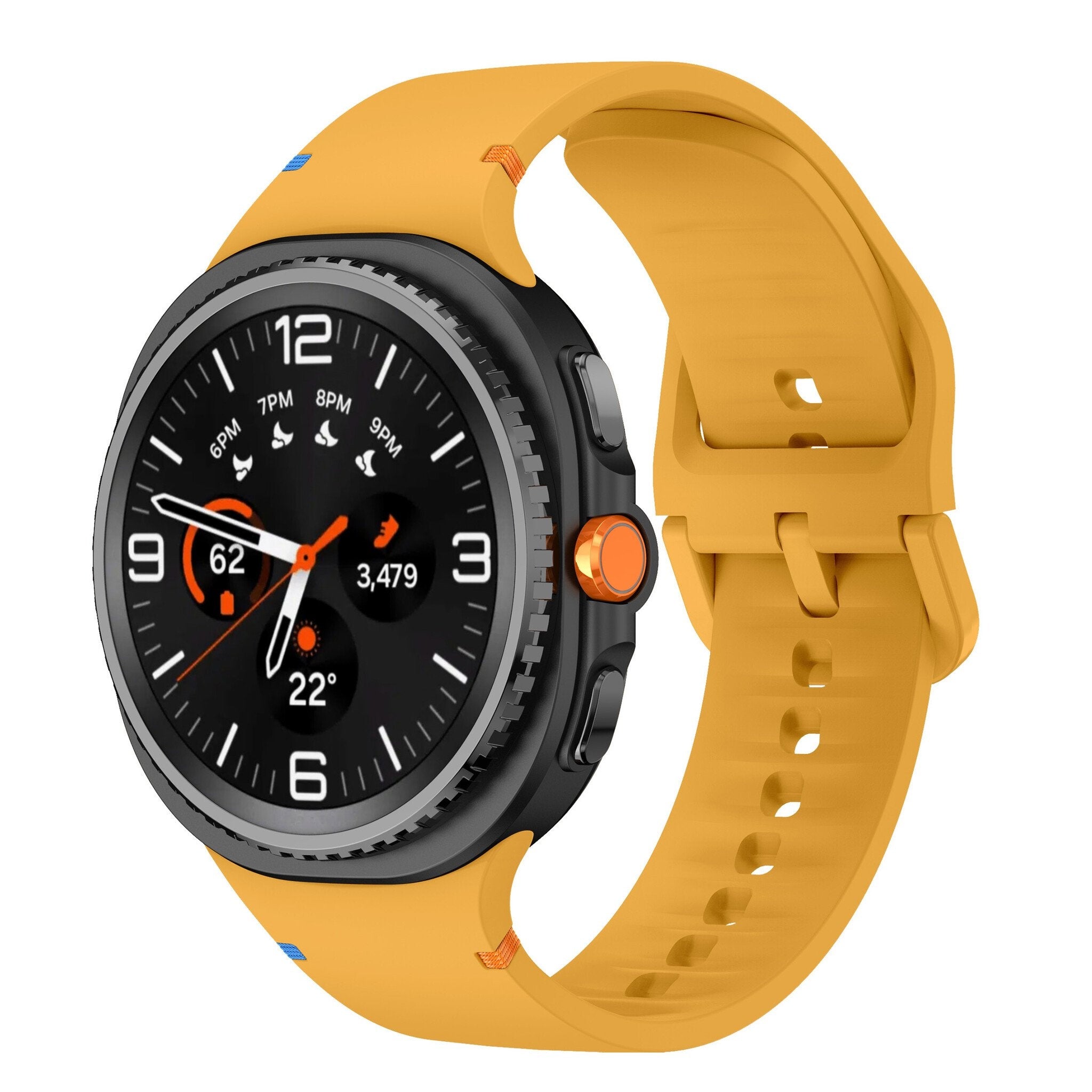 Bracelet silicone Samsung Galaxy Watch 8 - 44mm (jaune)