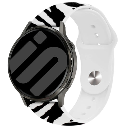 Bracelet silicone imprimé Garmin Forerunner 55 (motif zèbre)