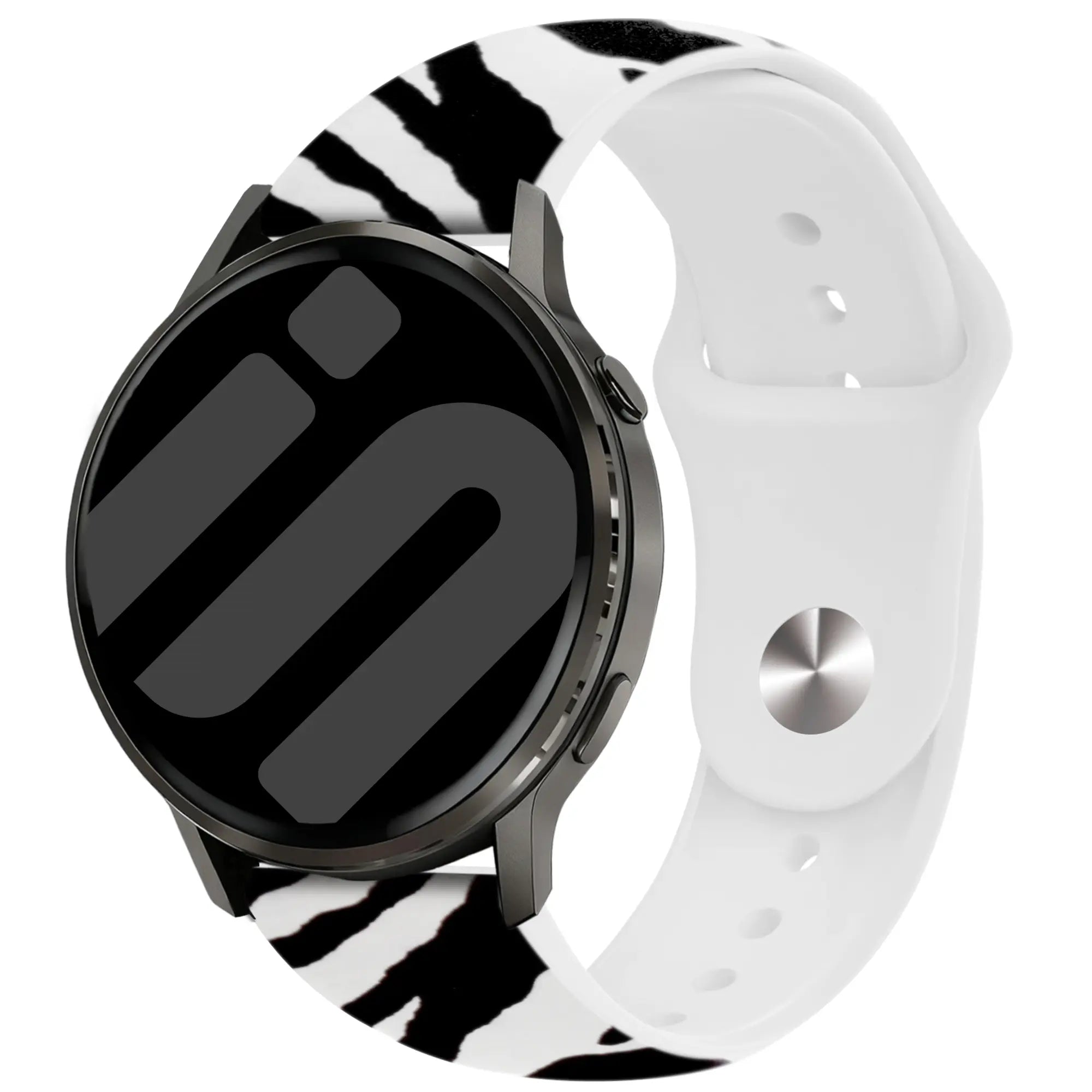 Bracelet silicone imprimé Garmin Vivoactive 5 (motif zèbre)