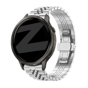 Steel Strap 'Jubilee', silver, on a watch, 3/4 front view