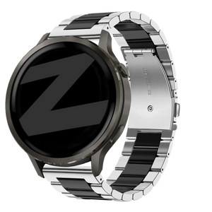 Bandz Bracelet acier 'Classic' Garmin Approach S50 (argent/noir)