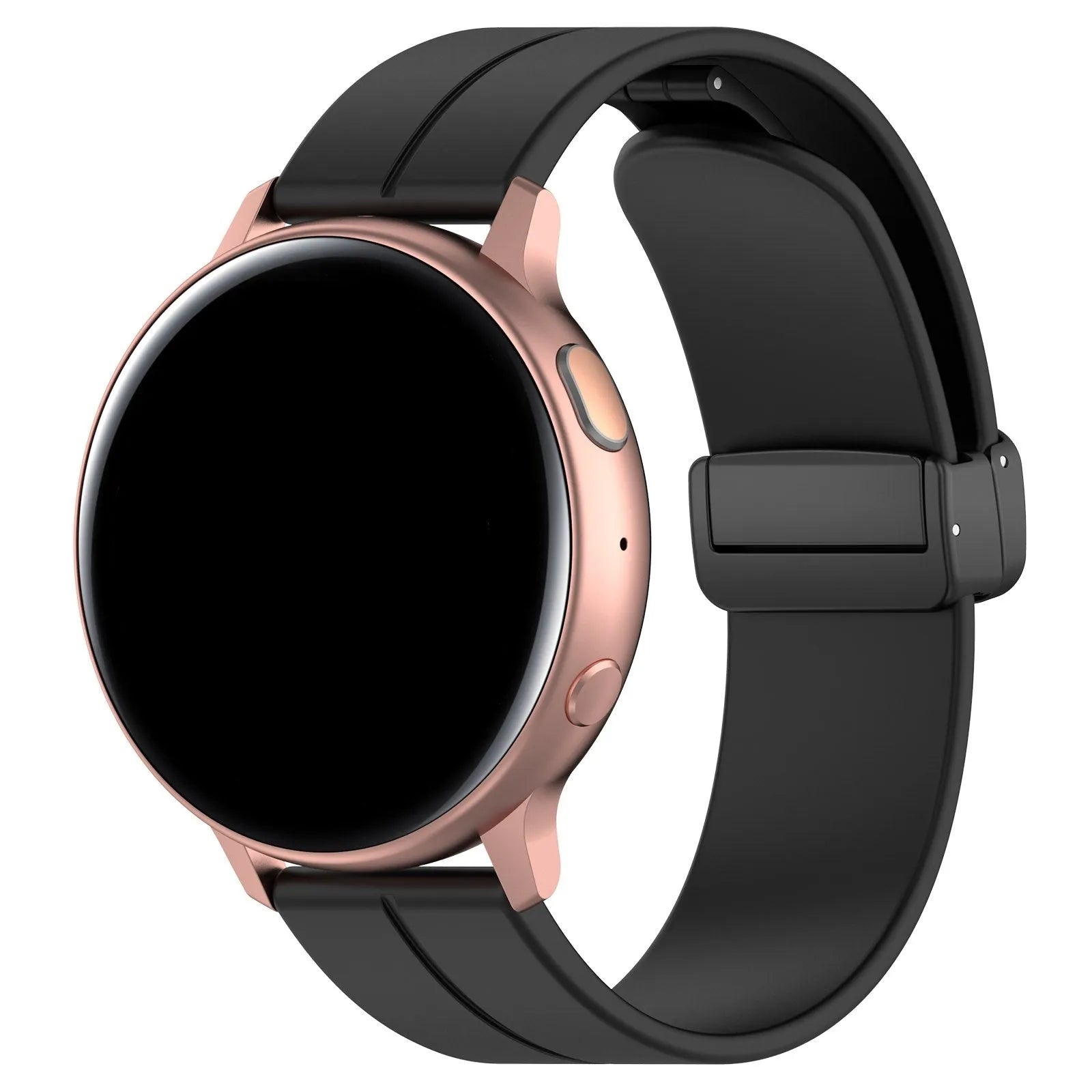 Coros Apex 46mm D-Buckle Silicone Strap (Black)